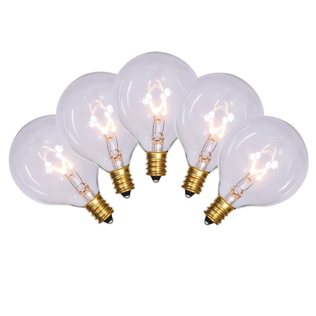 Vickerman 15 Clear G50 Lights on Green Wire, 10 ft. Christmas Light Set with 12 in. Spacing V401911